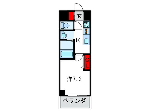 プラチナム松屋町の物件間取画像